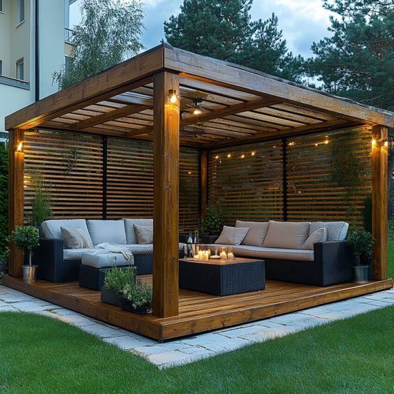 Pergola avec claustras
