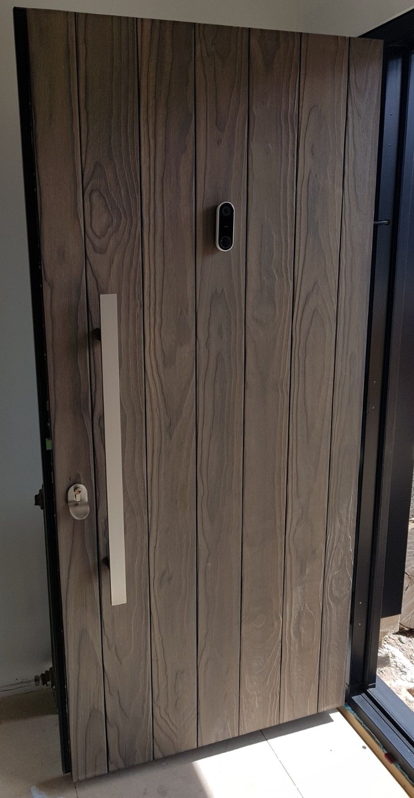Porte blindée habillage bois