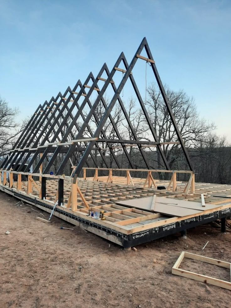 Charpente de chalet A-frame