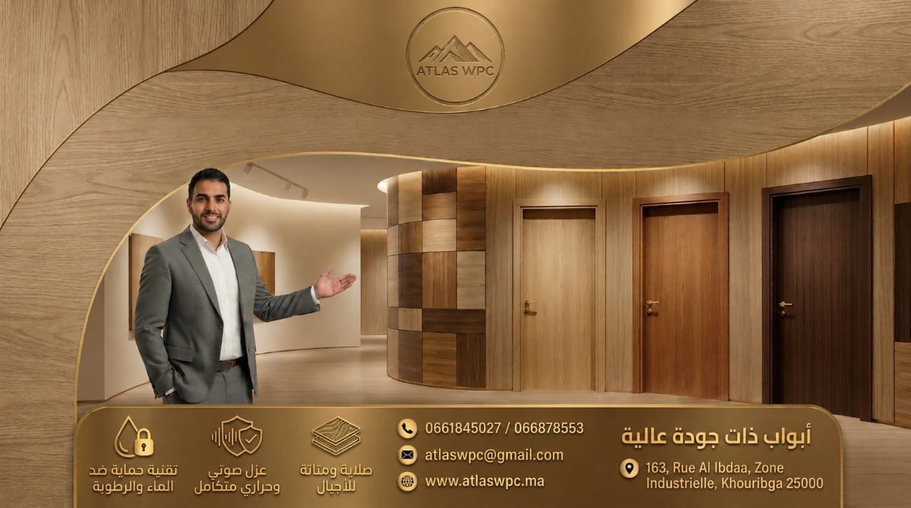Showroom ATLAS WPC avec portes et habillages muraux en composite