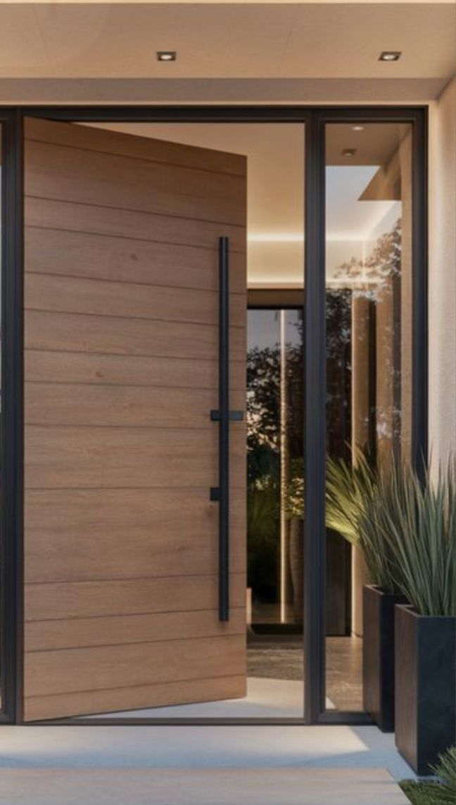 Porte pivotante grand format