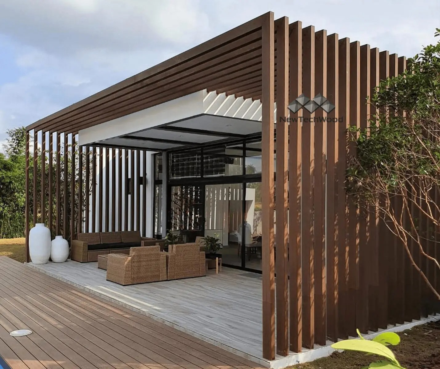 Pergola & claustras à lames verticales
