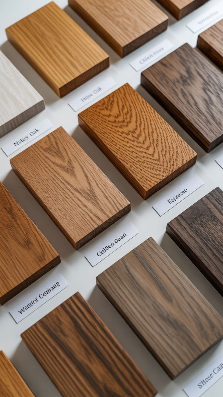 Nuancier de teintes bois