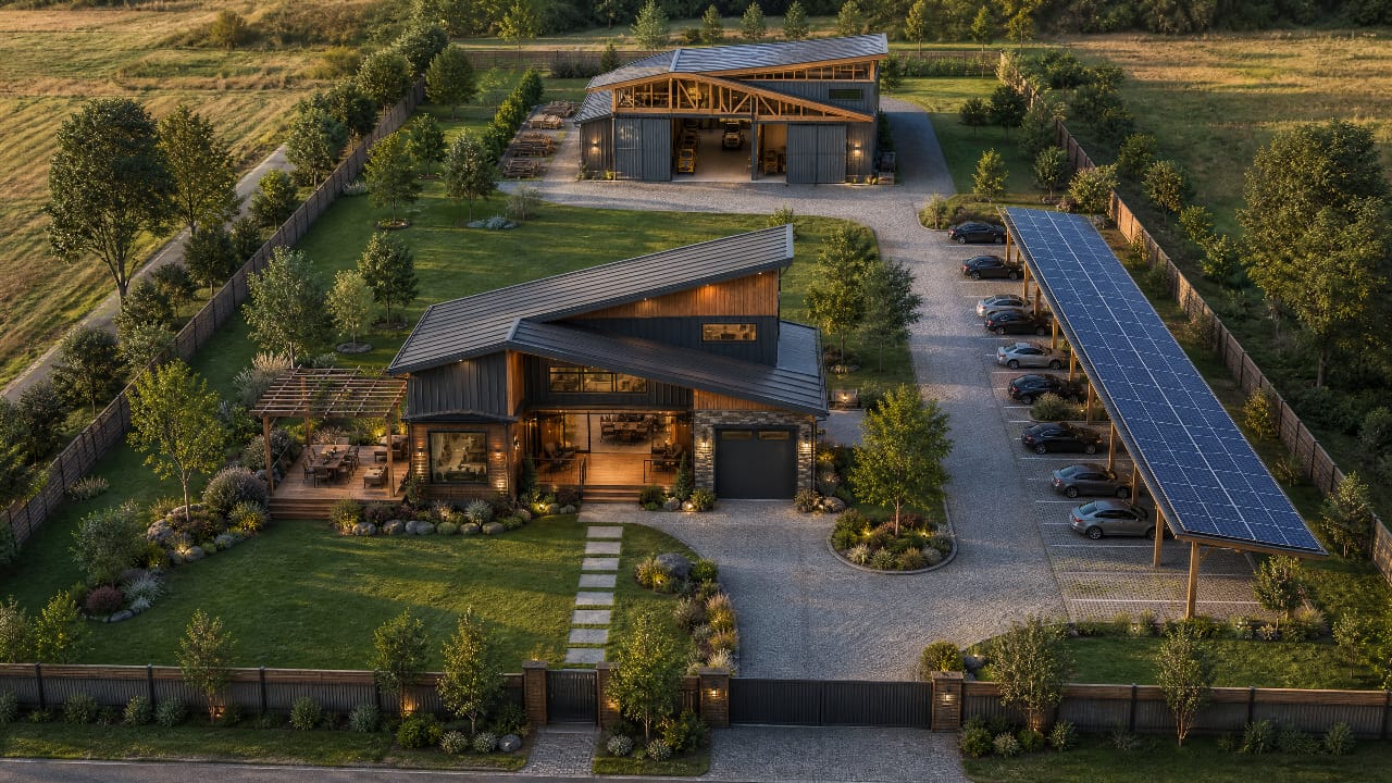 Domaine avec chalet & dépendances
