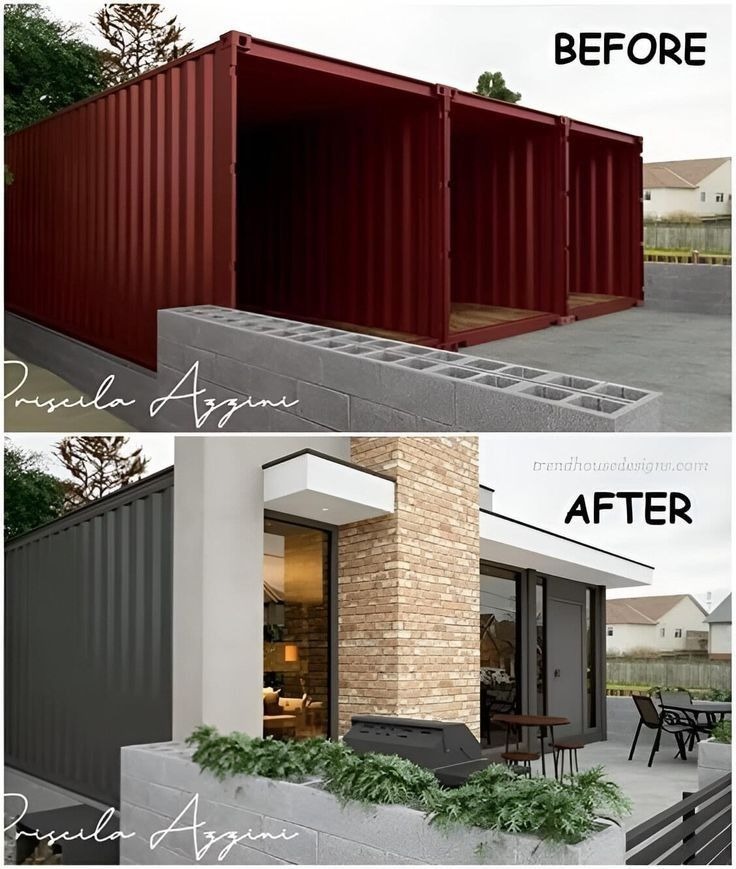 Maison container : avant / après